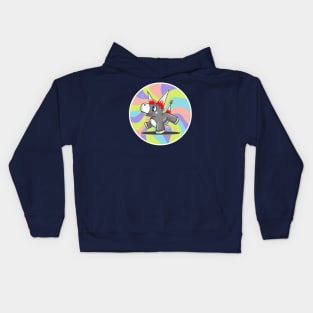 trippy drippy - Cute dark animal donkey Kids Hoodie